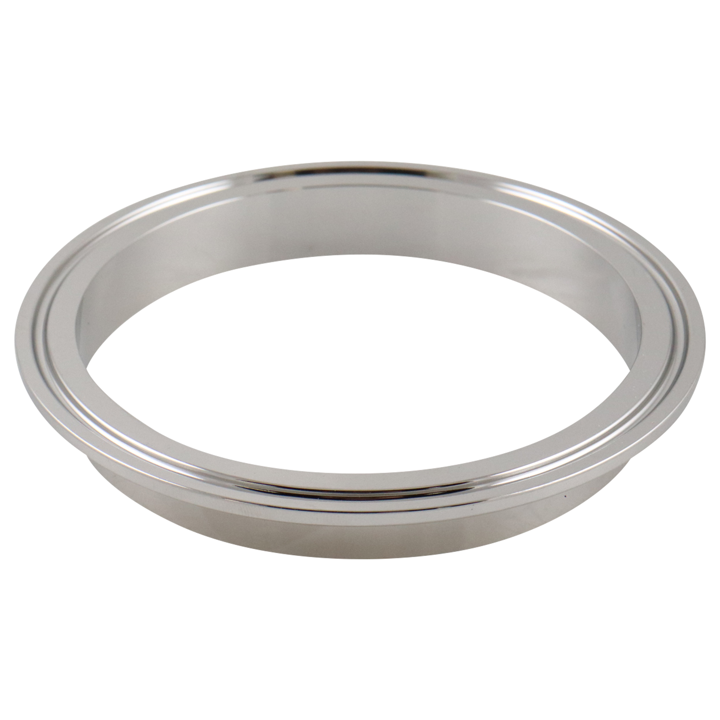 Ferrule for 4-inch tri-clamp connections, made of 316L stainless steel, 0.625-inch overall length, with a 20RA internal finish and 32RA outer finish, SF1 BPE compliant.