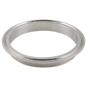 Ferrule for 4-inch tri-clamp connections, made of 316L stainless steel, 0.625-inch overall length, with a 20RA internal finish and 32RA outer finish, SF1 BPE compliant.