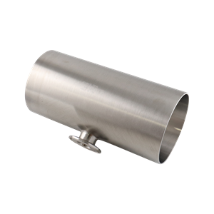 reducing tee, 4-inch x 1-inch Tri-Clamp, short branch, made from 316L stainless steel, with 20RA interior and 32RA exterior surface finish, SF1 BPE compliant

