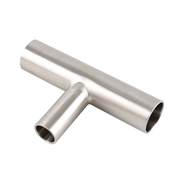 reducing tee, 1-inch x 0.75-inch butt-weld, made from 316L stainless steel, with 20RA interior and 32RA exterior surface finish, SF1 BPE compliant