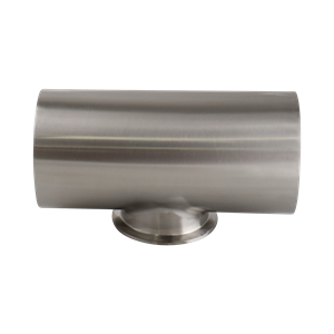 Reducing tee 4x2.5 tri-clamp short branch 316L 20Ra inner diameter 32Ra outer diameter BPE SF1