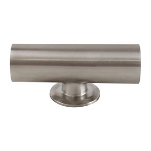 reducing tee, 1.5-inch x 1-inch Tri-Clamp, short branch, made from 316L stainless steel, with 20RA interior and 32RA exterior surface finish, SF1 BPE compliant