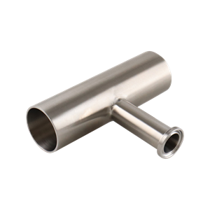 Reducing tee 1.5x0.75 tri-clamp branch 316L 20Ra inner diameter 32Ra outer diameter BPE SF1
