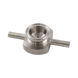 instrument tee, 0.5-inch x 1.5-inch butt-weld with Tri-Clamp branch, made from 316L stainless steel, with 20RA interior and 32RA exterior surface finish, SF1 BPE compliant

