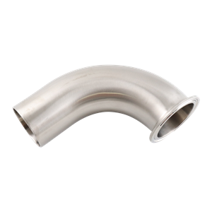 1.5-inch elbow with Tri-Clamp to butt-weld connection, 316L stainless steel, SF1 BPE compliant