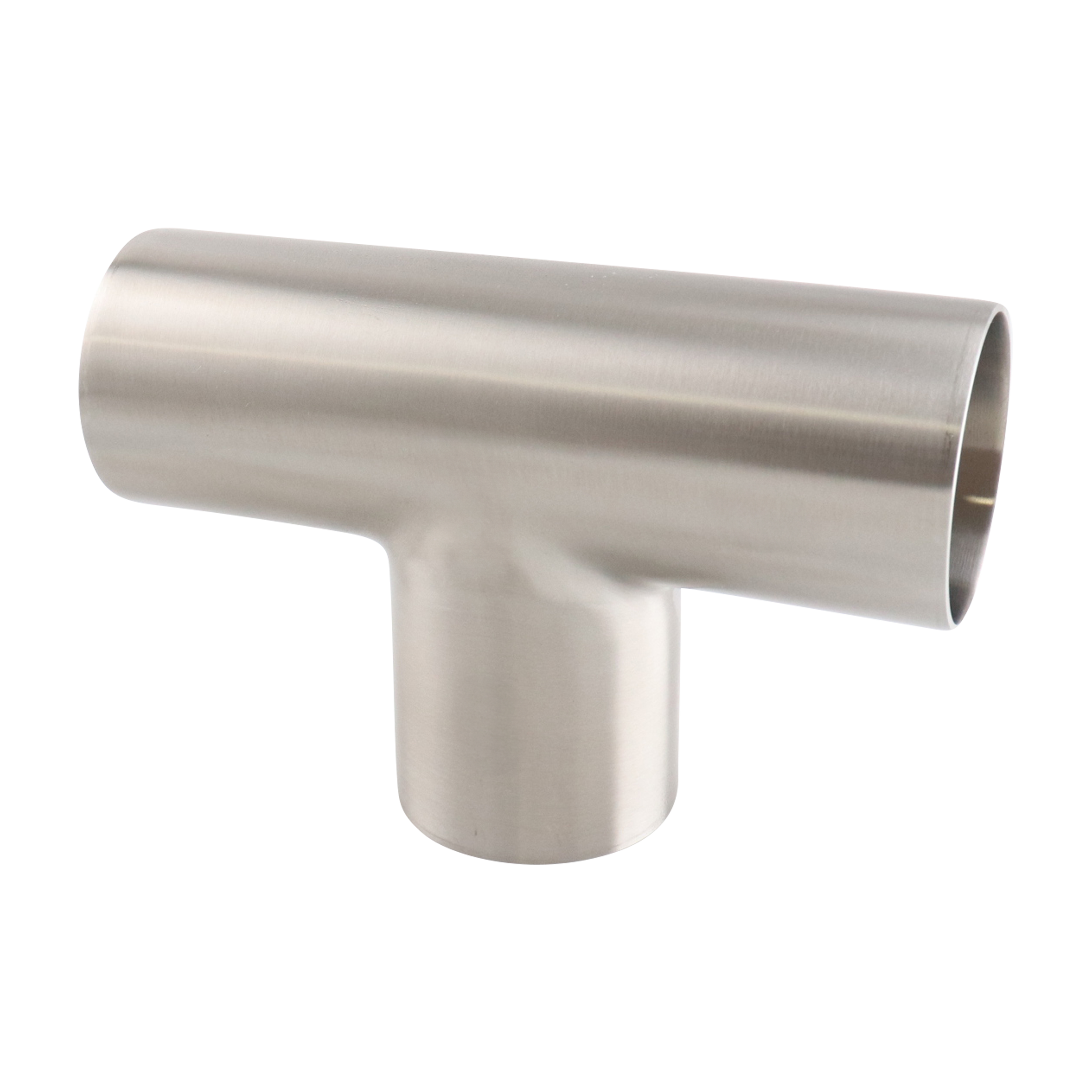 1.5-inch butt-weld tee, made from 316L stainless steel, with 20RA interior and 32RA exterior surface finish, compliant with SF1 BPE standards
