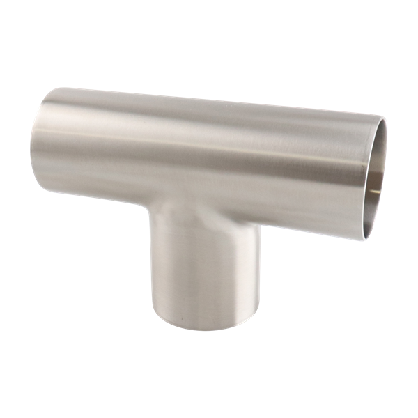 1.5-inch butt-weld tee, made from 316L stainless steel, with 20RA interior and 32RA exterior surface finish, compliant with SF1 BPE standards
