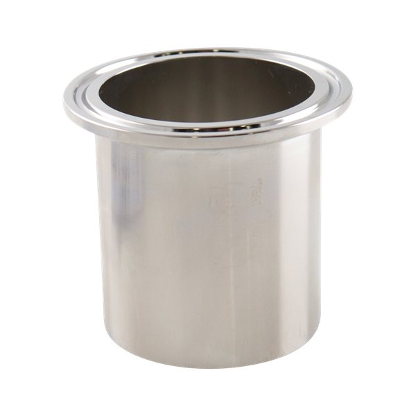 1.5-inch Tri-Clamp ferrule, 316L stainless steel, 1.75-inch overall length, with 15RA EP interior and 32RA exterior surface finish, compliant with SF4 BPE standards