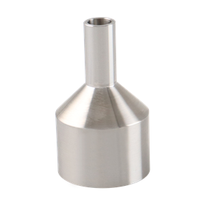 Concentric reducer with 1.5-inch by 0.5-inch butt weld connections, made from 316L stainless steel, 3-inch overall length, with a 20RA internal and 32RA outer surface finish, SF1 BPE compliant.