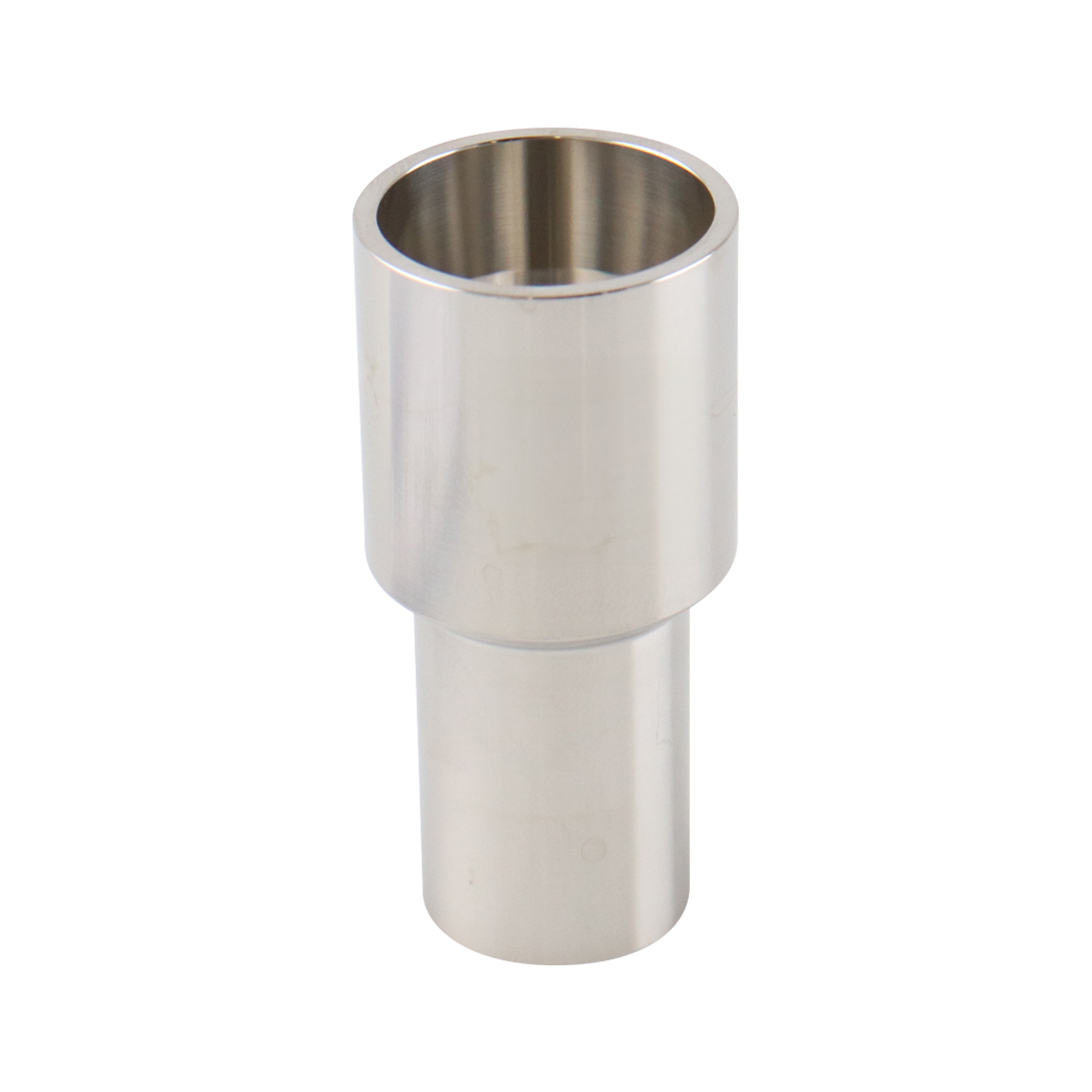 concentric reducer, 1-inch x 0.75-inch butt-weld, 316L stainless steel, 2.125-inch overall length, with 20RA interior and 32RA exterior surface finish, SF1 BPE compliant
