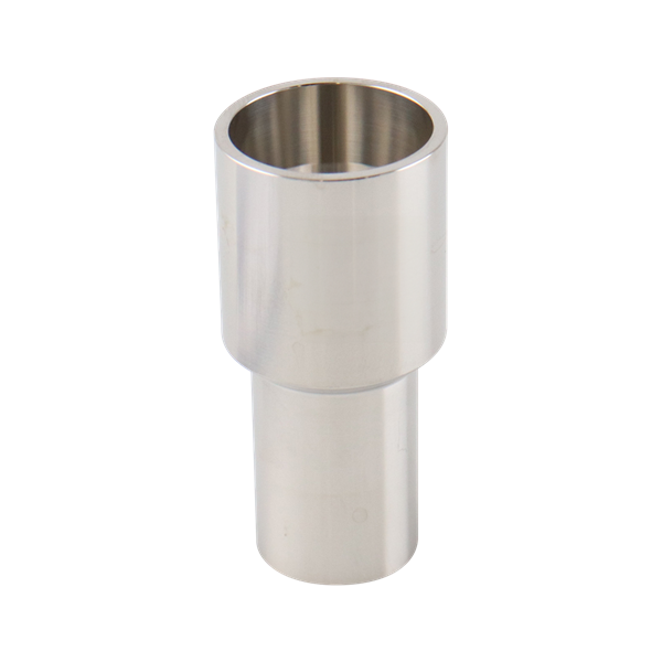 concentric reducer, 1-inch x 0.75-inch butt-weld, 316L stainless steel, 2.125-inch overall length, with 20RA interior and 32RA exterior surface finish, SF1 BPE compliant