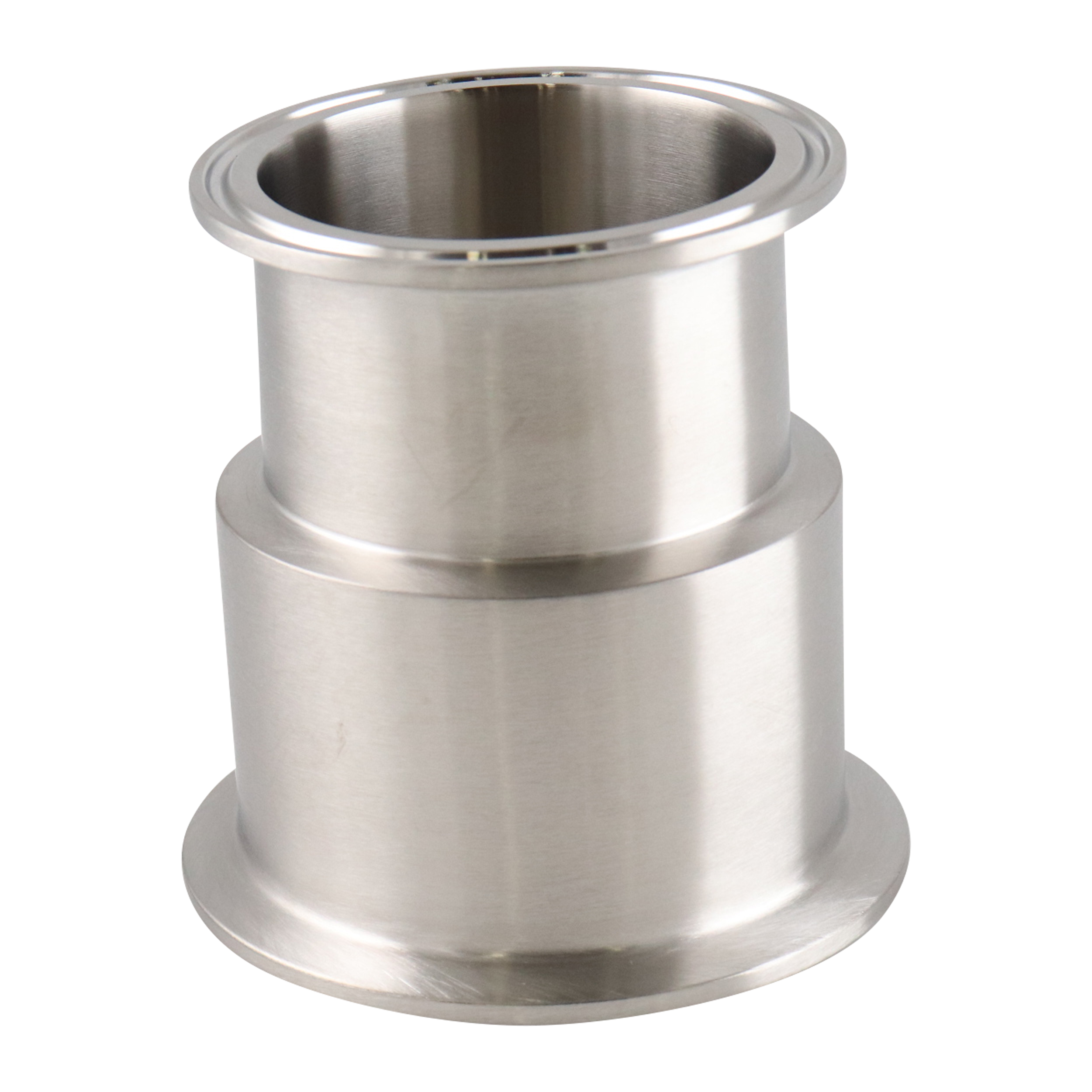 Concentric reducer 3x2.5 tri-clamp 316L 3.625" OAL 20Ra inner diameter 32Ra outer diameter BPE SF1