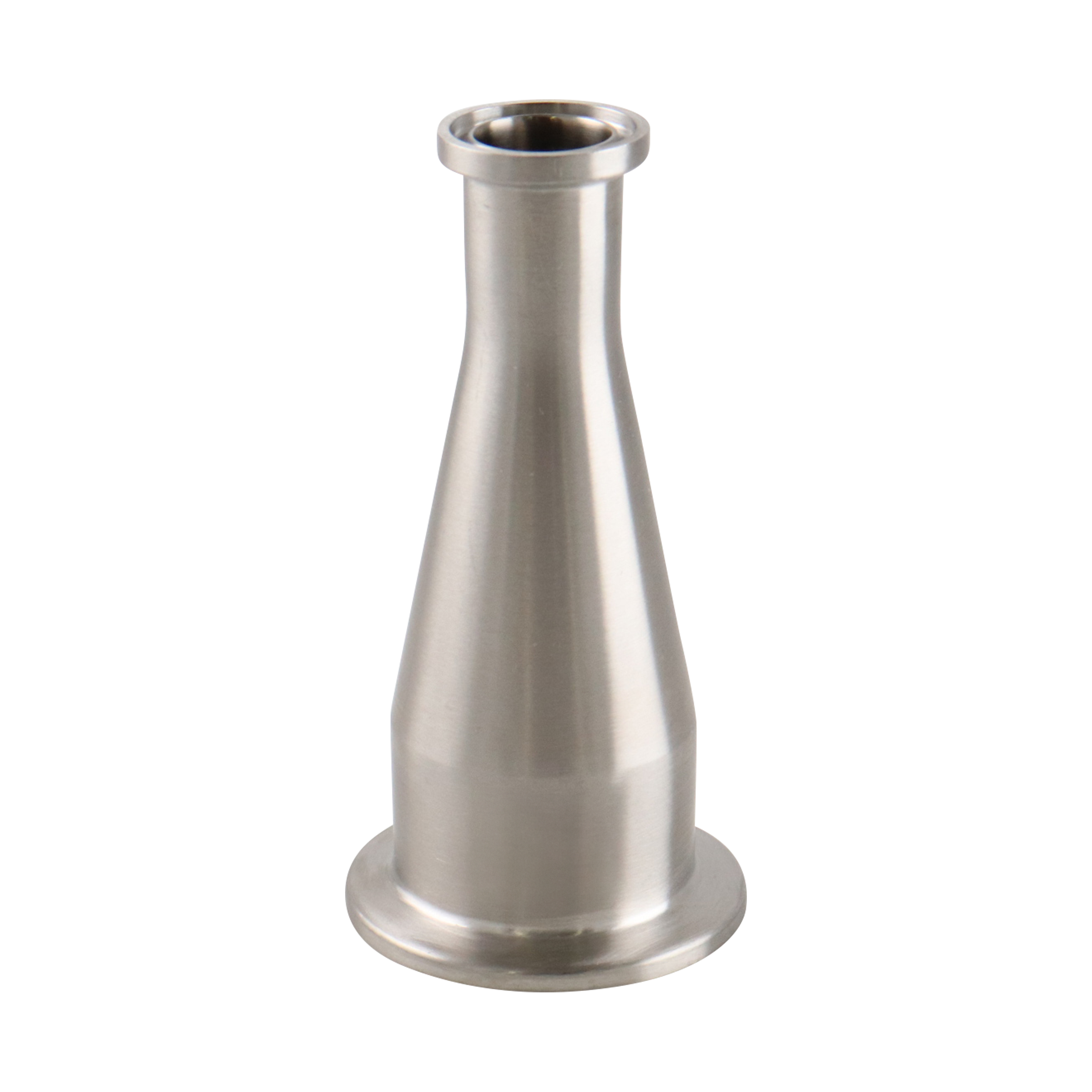 Concentric reducer 1.5" x 0.5" tri-clamp 316L, 20Ra inner diameter, 32Ra outer diameter, SF1 bpe finish