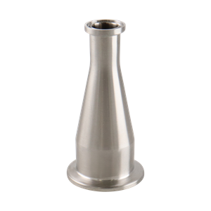 Concentric reducer 1.5" x 0.5" tri-clamp 316L, 20Ra inner diameter, 32Ra outer diameter, SF1 bpe finish