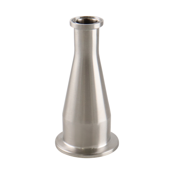 Concentric reducer 1.5" x 0.5" tri-clamp 316L, 20Ra inner diameter, 32Ra outer diameter, SF1 bpe finish