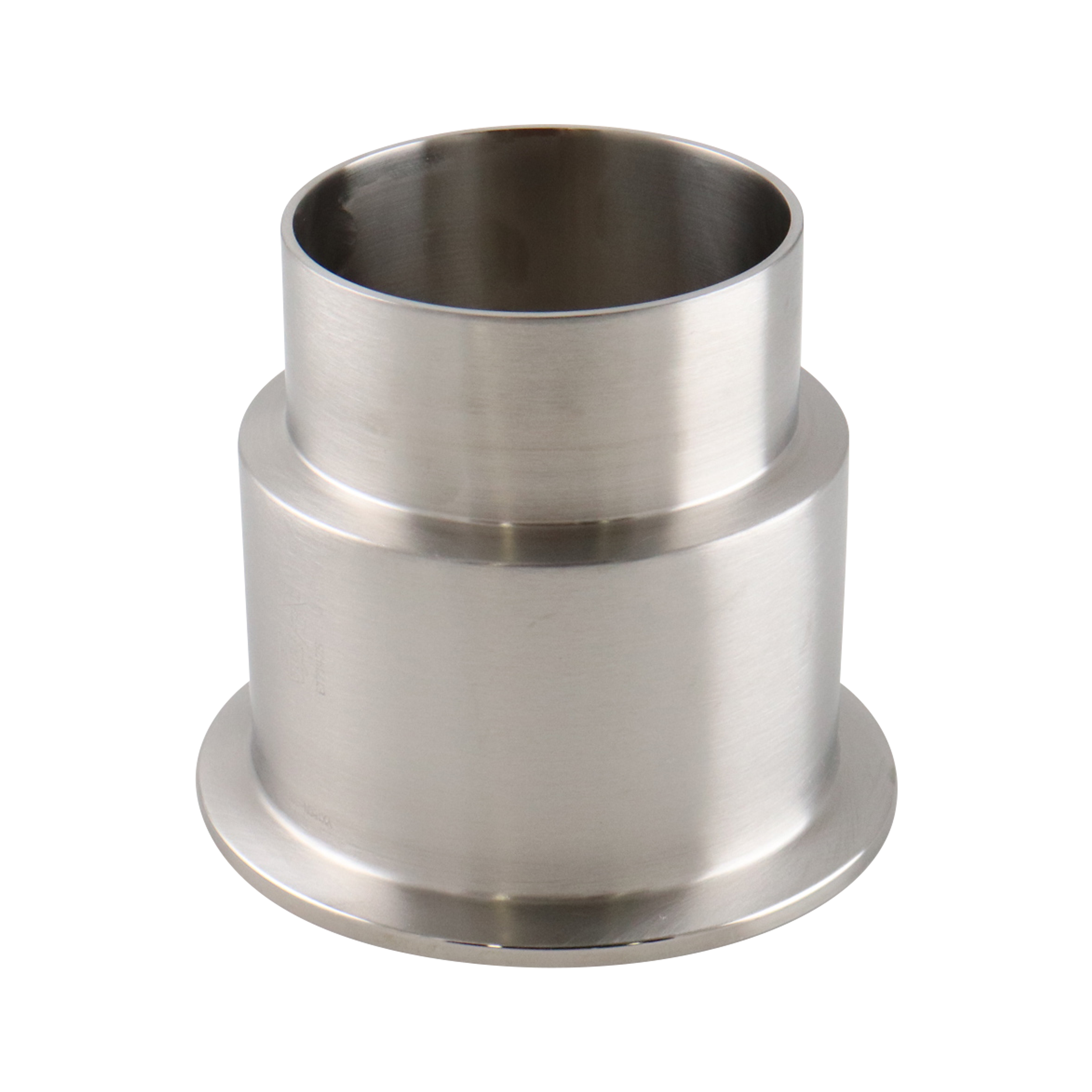 Concentric reducer, 3x2.5 tri-clamp x butt weld, 316L, 3.125" OAL, 20Ra ID, 32Ra OD, SF1 BPE