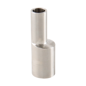 eccentric reducer, 0.75-inch x 0.5-inch butt-weld, made from 316L stainless steel, with 2.125-inch overall length, 20RA interior and 32RA exterior surface finish, SF1 BPE compliant
