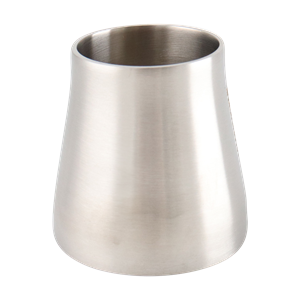 concentric reducer, 2-inch x 1.5-inch butt-weld, made from 304 stainless steel, 2-inch overall length, with 32RA interior and exterior surface finish