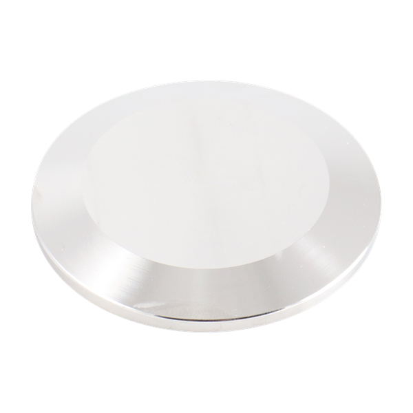 1-inch and 1.5-inch Tri-Clamp cap, made from 316L stainless steel, with 15RA EP interior and 32RA exterior surface finish, compliant with SF4 BPE standards
