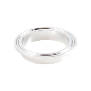 1.5-inch tri-clamp ferrule, made from 316L stainless steel, featuring a 15RA EP internal finish and 32RA external finish, SF4 BPE compliant.
