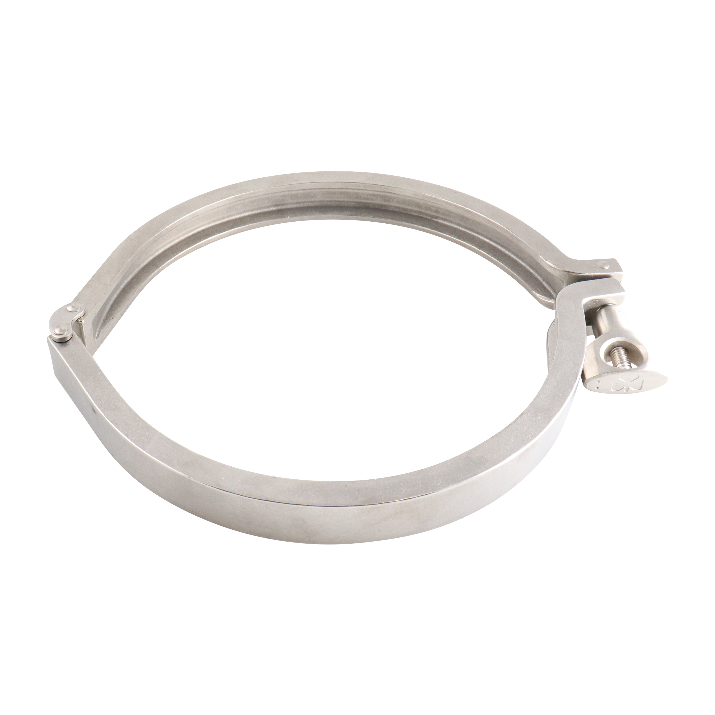 heavy-duty two-piece clamp, 8-inch Tri-Clamp, with double pin design, made from 304 stainless steel