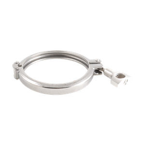 Heavy-duty two-piece clamp, 4-inch Tri-Clamp, DN100 DIN 32676 standard, with double pin design, made from 304 stainless steel