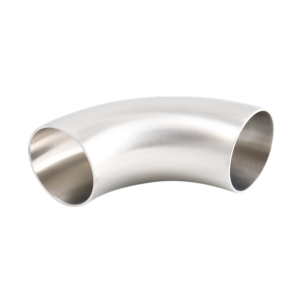 90-degree elbow, 2.5-inch butt-weld with no tangent, made from 304 stainless steel, with 32RA interior and exterior surface finish