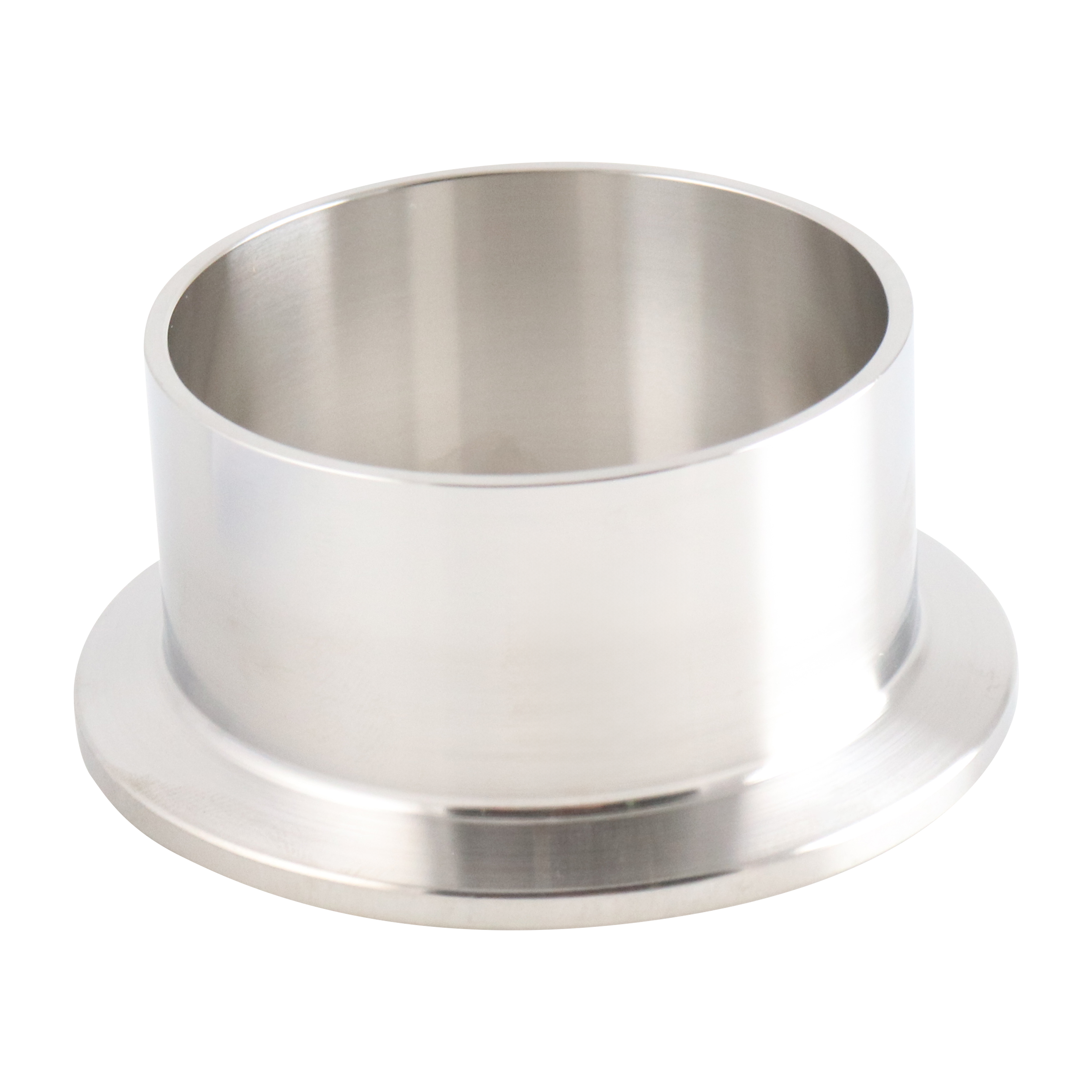 1.5-inch Tri-Clamp ferrule, made from 304 stainless steel, 1.125-inch overall length, with a 32RA interior and exterior surface finish.