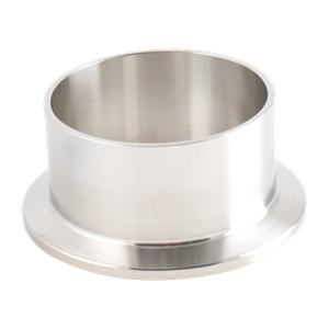 1.5-inch Tri-Clamp ferrule, made from 304 stainless steel, 1.125-inch overall length, with a 32RA interior and exterior surface finish.