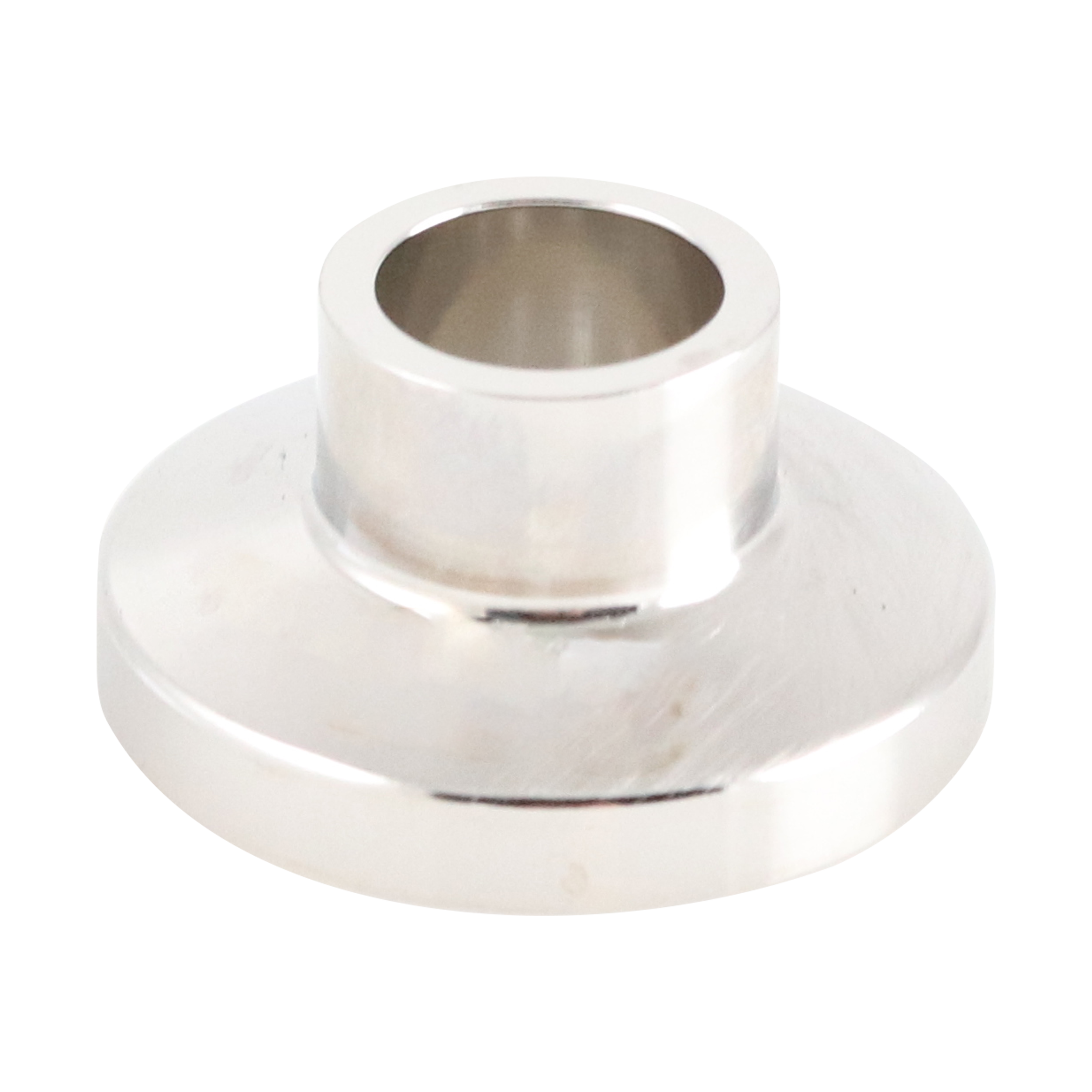 0.5-inch tri-clamp ferrule, made from 316L stainless steel, 0.5-inch overall length, featuring a 15RA EP internal finish and 32RA external finish, SF4 BPE compliant.
