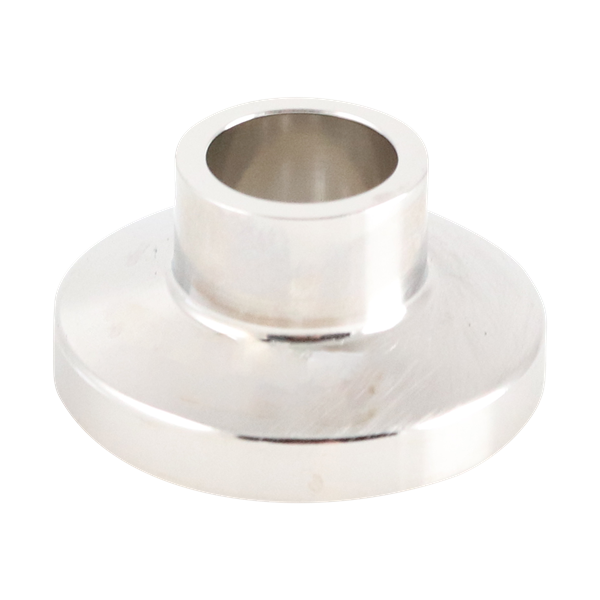 0.5-inch tri-clamp ferrule, made from 316L stainless steel, 0.5-inch overall length, featuring a 15RA EP internal finish and 32RA external finish, SF4 BPE compliant.

