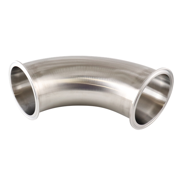 90 deg elbow 4" tri-clamp AL-6XN 20Ra ID 32Ra OD SF1 BPE