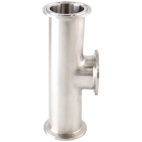 short outlet tee, 1-inch Tri-Clamp, made from 316L stainless steel, with 20RA interior and 32RA exterior surface finish, SF1 BPE compliant
