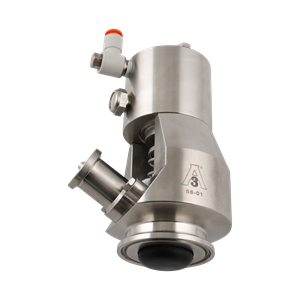Air blow check valve, 1.5" tri-clamp, 316L, EPDM, 3A CIPable, Trueclean