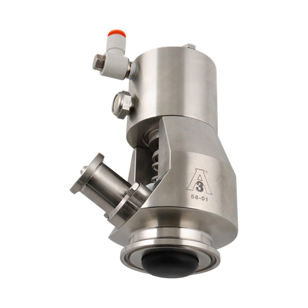 Air blow check valve, 1.5" tri-clamp, 316L, EPDM, 3A CIPable, Trueclean