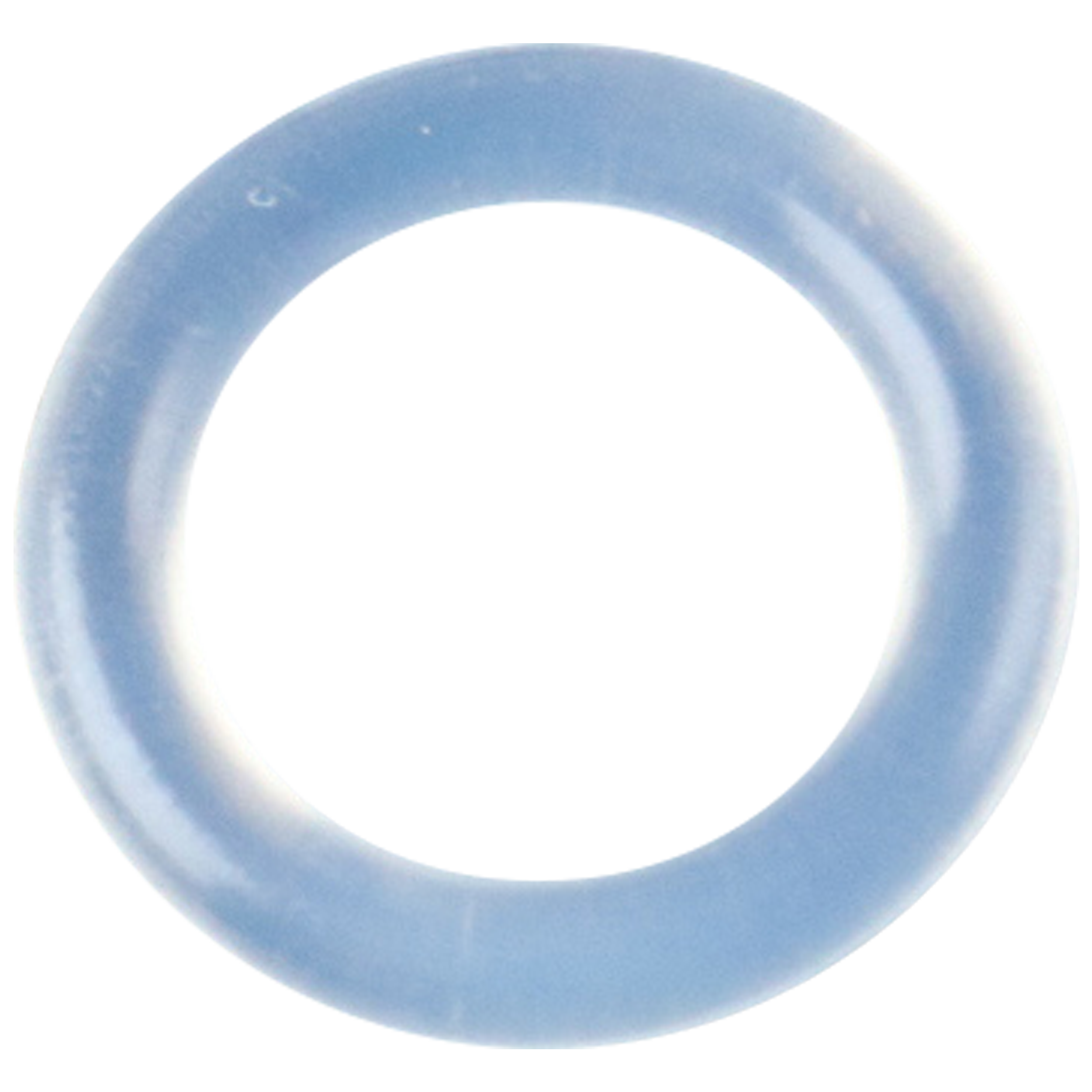 O-ring inner diameter 0.5" outer diameter 0.625" width 0.9375" clear platinum cured silicone ind std 111 USP FDA approved