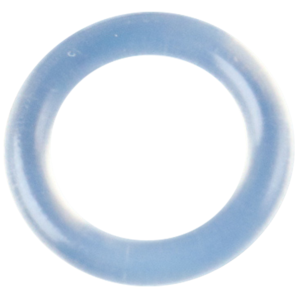 O-ring inner diameter 0.5" outer diameter 0.625" width 0.9375" clear platinum cured silicone ind std 111 USP FDA approved