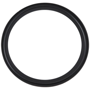 Flanged gasket for 4-inch tri-clamp, compatible with schedule 5 systems, made of EPDM material, USP Class VI compliant.