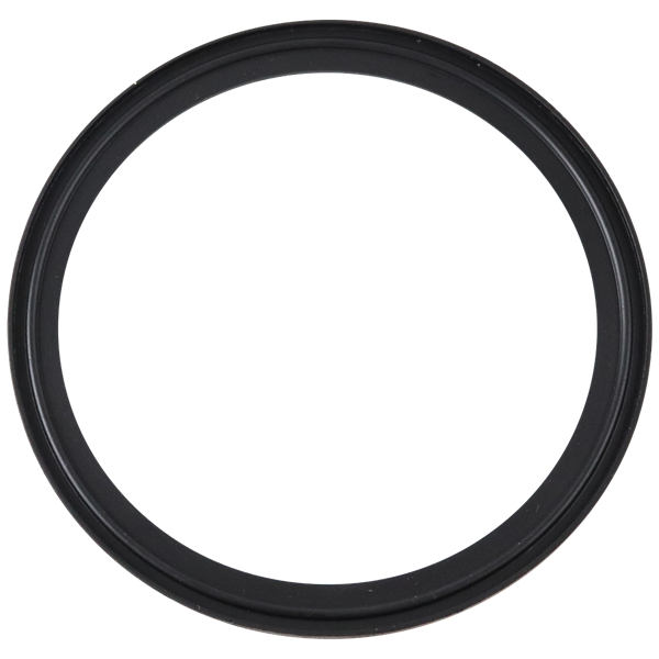 Flanged gasket for 4-inch tri-clamp, compatible with schedule 5 systems, made of EPDM material, USP Class VI compliant.
