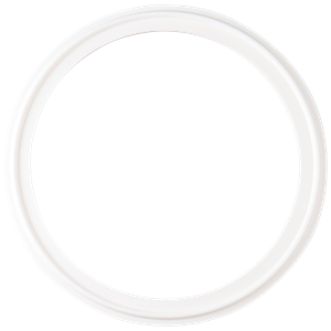 Gasket, 4" tri-clamp, white platinum cured silicone, USP Class VI