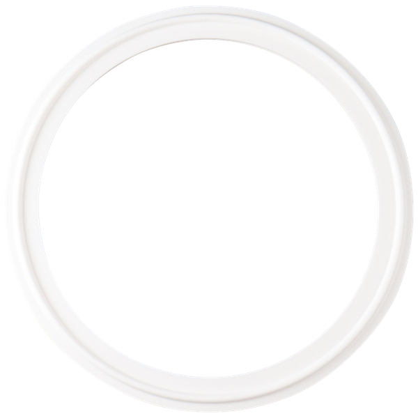 Gasket, 4" tri-clamp, white platinum cured silicone, USP Class VI