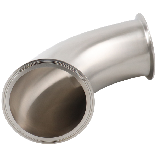 90-degree elbow, 4-inch Tri-Clamp, made from 304 stainless steel, with 32RA interior and exterior surface finish
