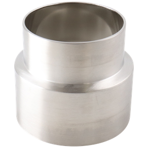 Concentric reducer 3x2.5 butt weld 316L 2.625" OAL 15Ra EP inner diameter 32Ra outer diameter BPE SF4