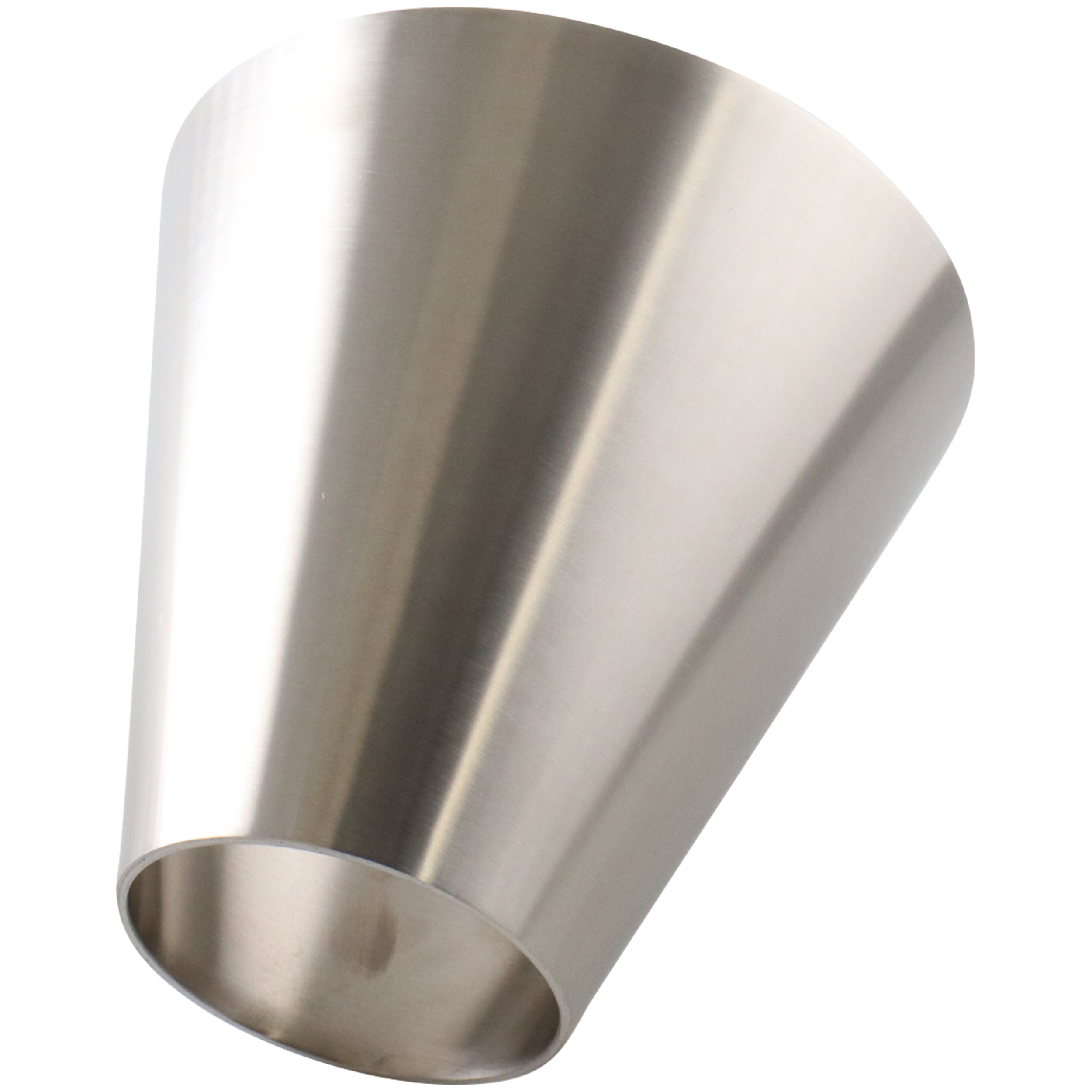 Concentric reducer with 6-inch by 3-inch butt weld connections, made of 316L stainless steel, 5.5-inch overall length, with a 32RA internal and outer finish.