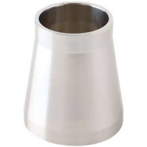 adapter, 1-inch Schedule 10 pipe to 1-inch butt-weld tube, made from 316L stainless steel, with 1.5-inch overall length