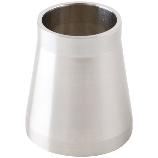 adapter, 1-inch Schedule 10 pipe to 1-inch butt-weld tube, made from 316L stainless steel, with 1.5-inch overall length