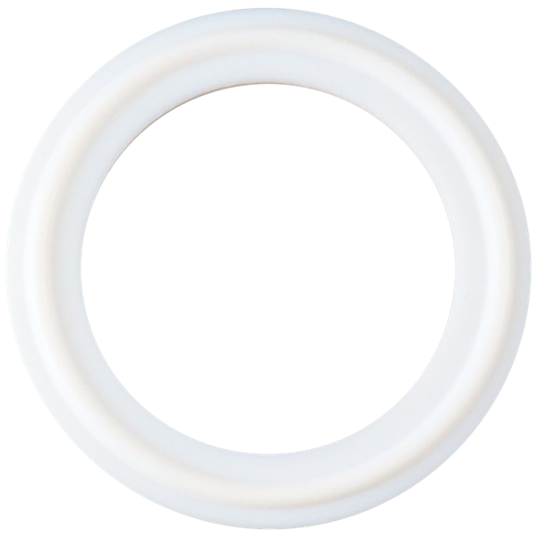 1.5-inch Tri-Clamp gasket, made from Teflon, compliant with USP Class VI standards