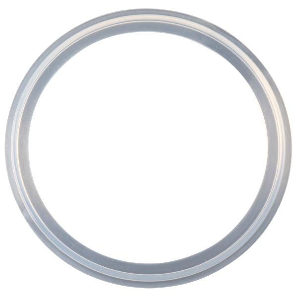 4-inch Tri-Clamp gasket, made from platinum-cured silicone, compliant with USP Class VI standards
