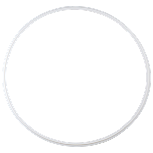 Gasket for 12-inch tri-clamp connections, made from Teflon, USP Class VI compliant.