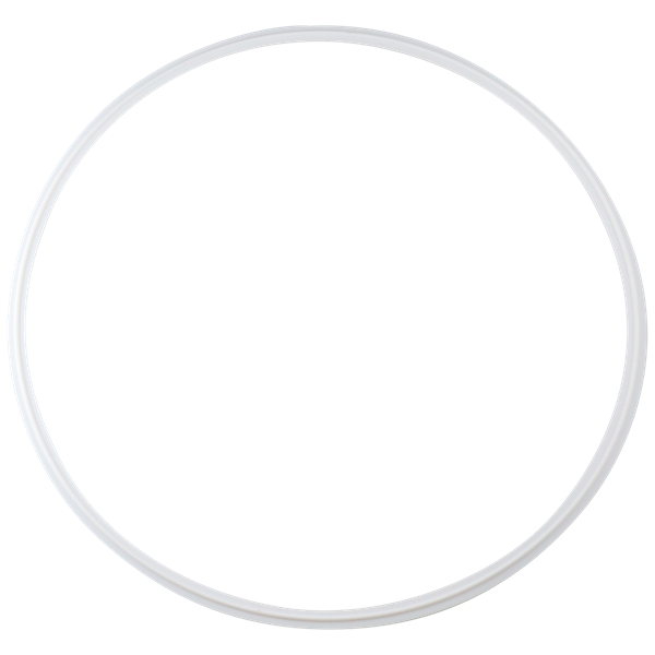 Gasket for 12-inch tri-clamp connections, made from Teflon, USP Class VI compliant.